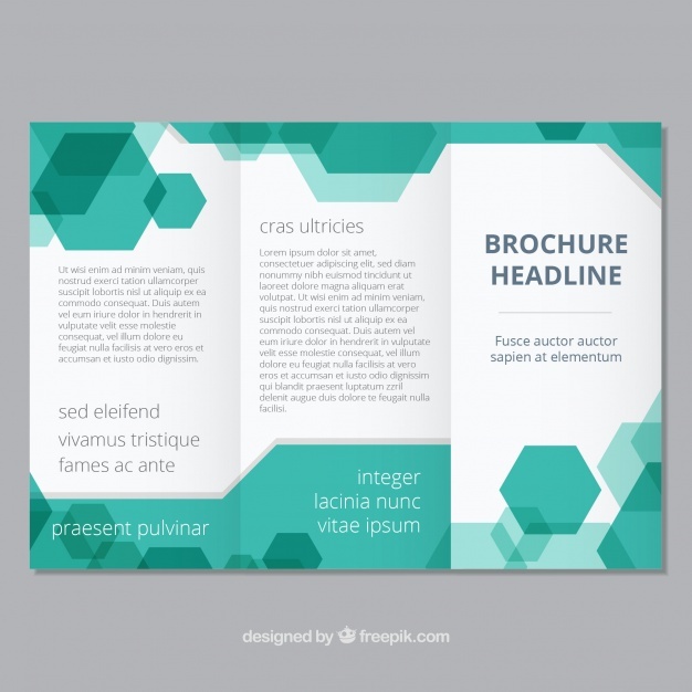 Brochure template with geometric style
