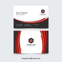 Business card with elegant style