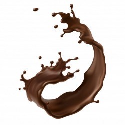 Vector illustration of a splash of brown chocolate in a realistic style