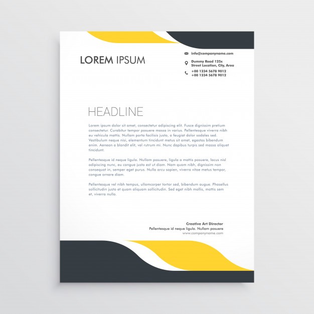 Creative letterhead design template vector