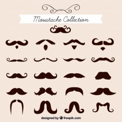 Elegant moustache collection