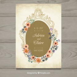 Elegant wedding card
