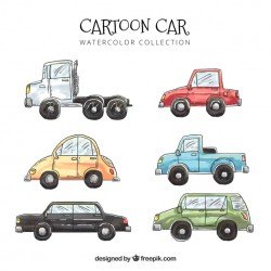 Lovely pack of watercolor cars