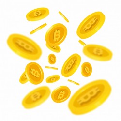 Bitcoins Falling Illustration Vector | Free Download