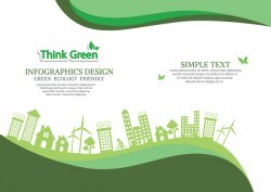 Green ecology friendly infographic design vector 12