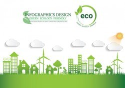 Green ecology friendly infographic design vector 08