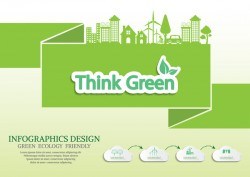 Green ecology friendly infographic design vector 02