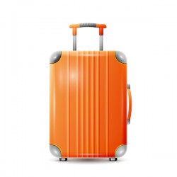 Orange Trolley case vector illustration