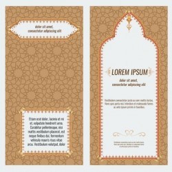 Islamic style brochure and flyer cover template vector 06
