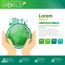 Ecology world infographics design vector 17