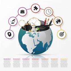 Vector creative world infographic template 11