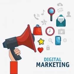Digital marketing flat business template vector 01