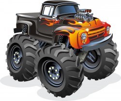 SUV monster cars cartoon vector material 02