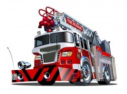 Cartoon fire truck vector 05