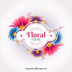 Elegant floral frame design