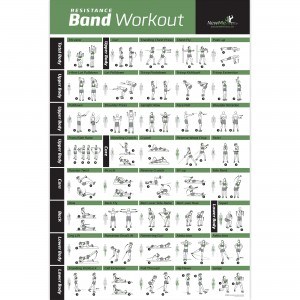 Resistance Band/Tube Exercise Poster Laminated – Total Body Workout Personal Trainer Fitne ...