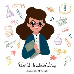 World teachers’ day composition female teacher