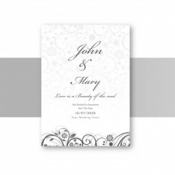 Abstract stylish wedding invitation card
