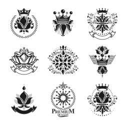 Hight Quality Royal Labels vector 01
