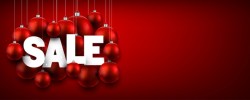 Christmas sale background red vectors