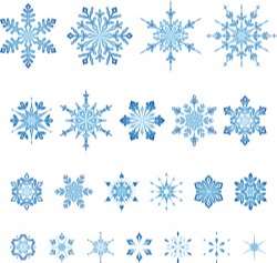 Set of christmas snowflake illustration vector 09