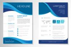 Abstract business flyer with brochure cover template vector 15