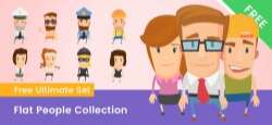 Flat People Characters Vector Collection