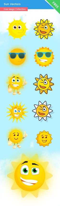 Free Vector Sun Characters