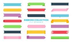 Huge flat ribbon collection