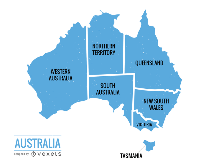 Australia Political Map Vector
