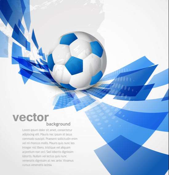 Blue Sport Background with Twisted Rectangles
