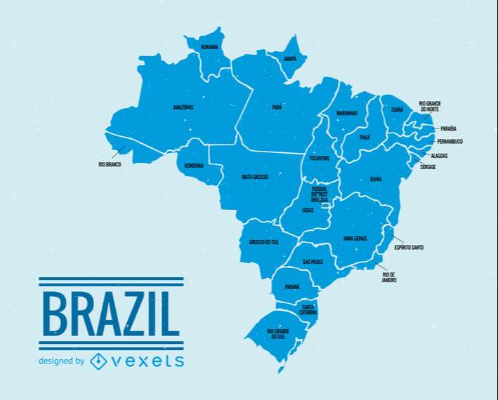 Brazil administrative division map