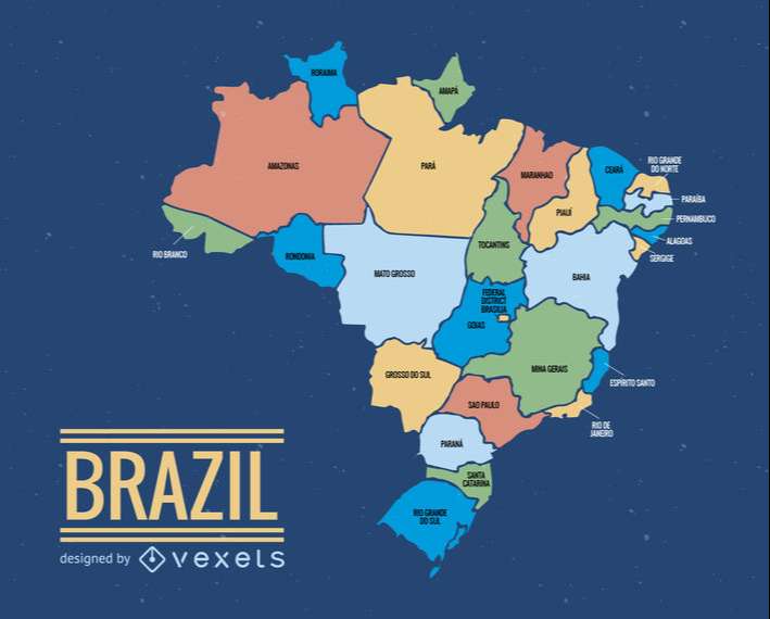 Brazil map illustration