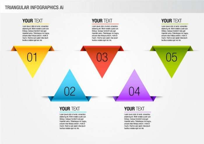 Colorful Triangular Info-graphic Pack