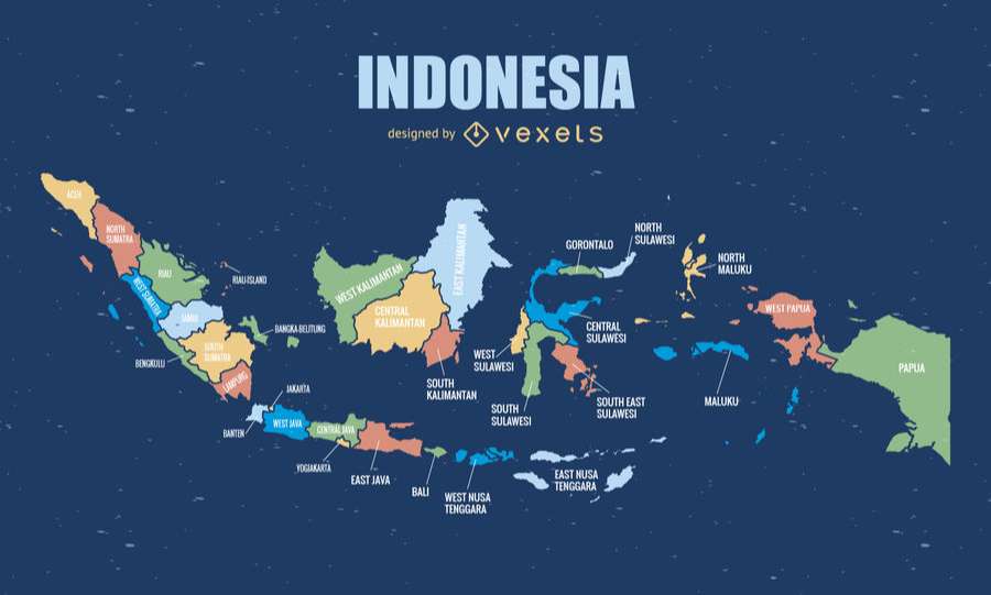 Complete Indonesia map