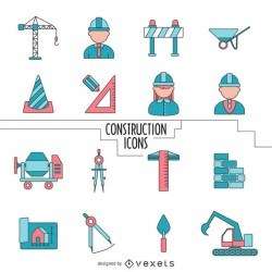 Construction icons collection