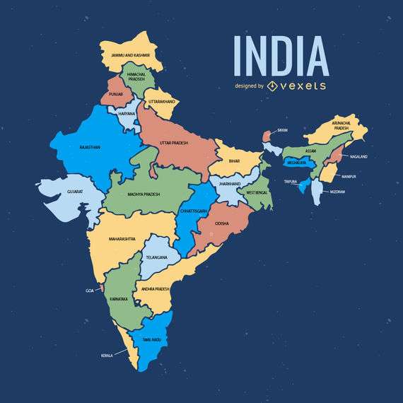 India administrative division map