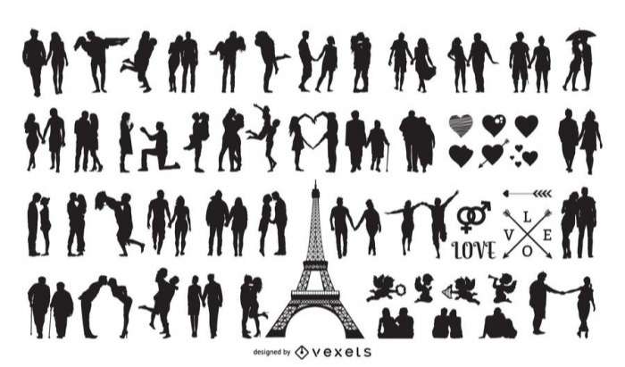 Romantic Love Couples Pack Silhouette