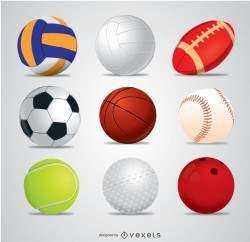 9 Vector Sport Balls