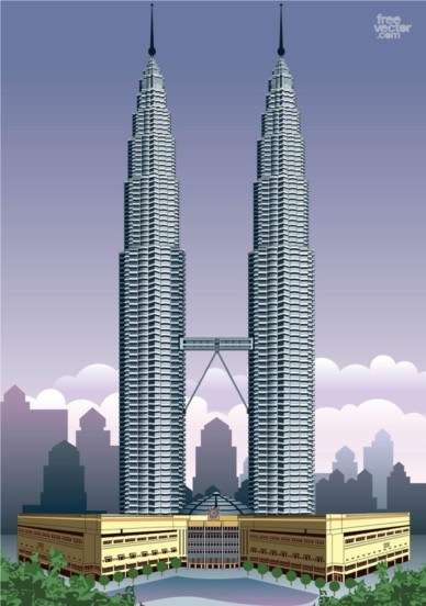 Petronas Towers vector