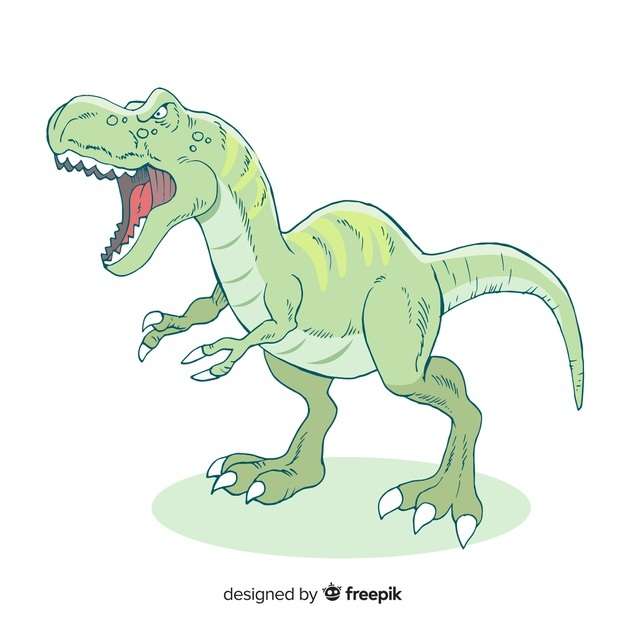 Hand drawn t-rex background