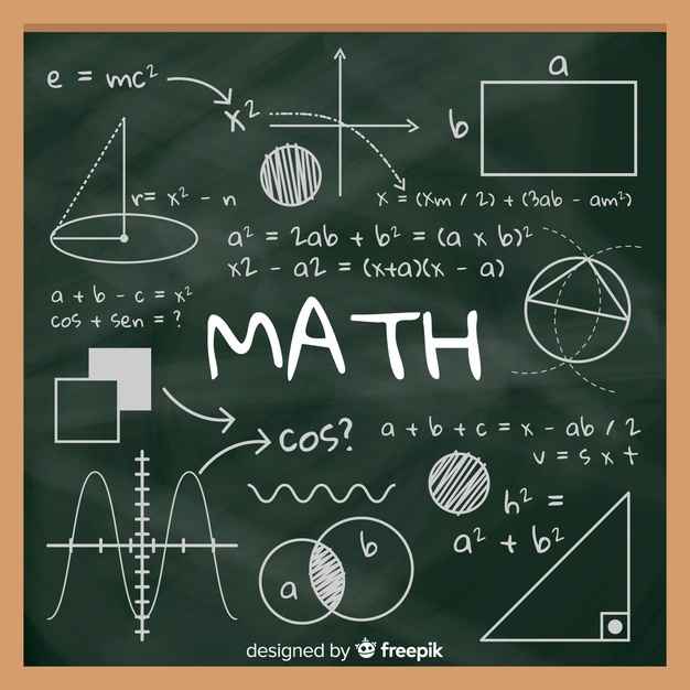 Maths realistic chalkboard background
