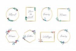 Collection of beautiful floral frames