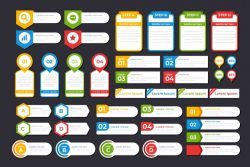 Flat design infographic elements collection