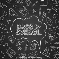 Black dialog back to school vector