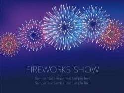 A fireworks background with text space