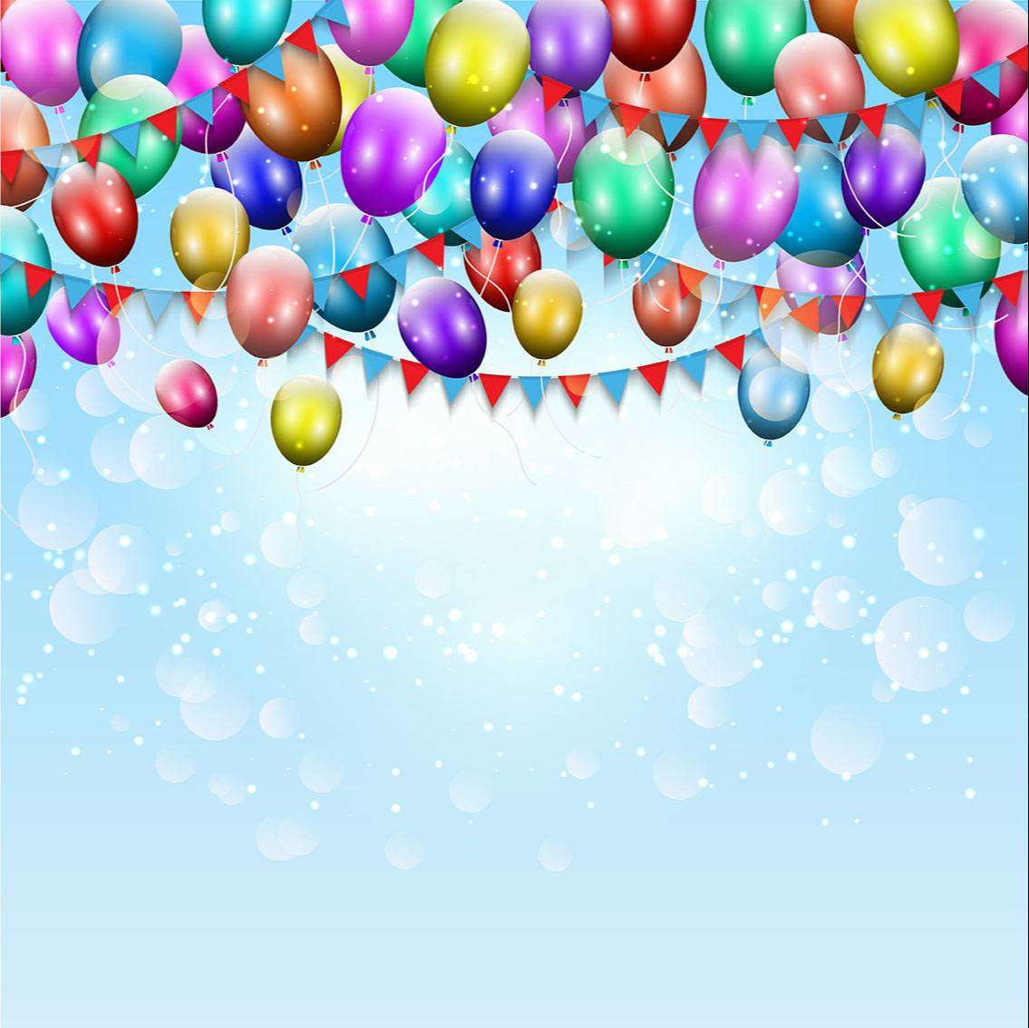 Balloons and bunting background
