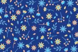 Ditsy flowers and leaves print background