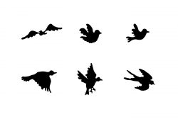 Free Flying Bird Silhouette Vector Series
