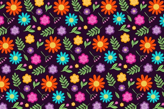Lovely ditsy floral print background